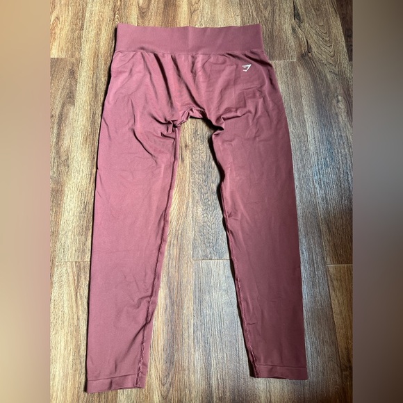 Gymshark Red Leggings Stretchy Form-Fitting Design size XXL - Picture 1 of 6